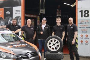 Walkers Tyres staff and David Cox